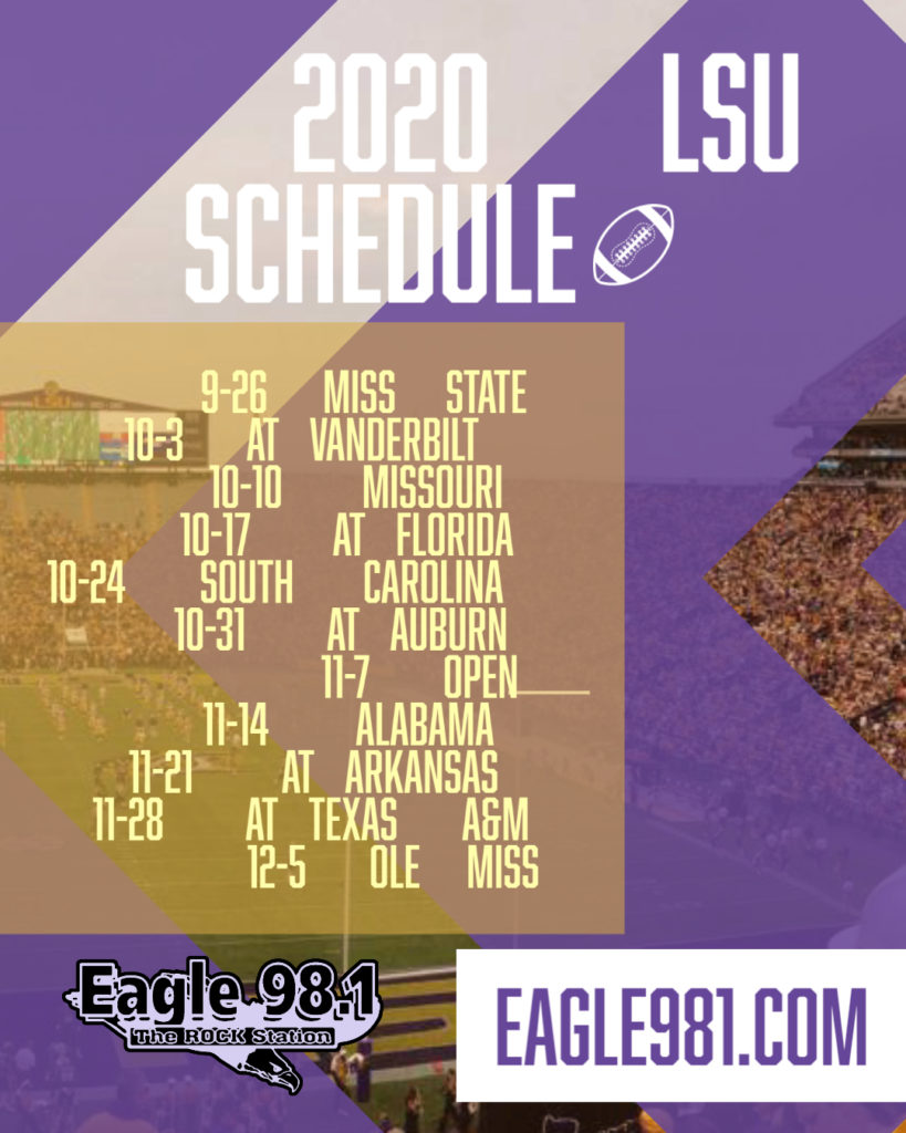 2020 LSU Schedule Released Sponsorship Information Inside Eagle 2020-lsu-schedule-released-sponsorship-information-inside-eagle